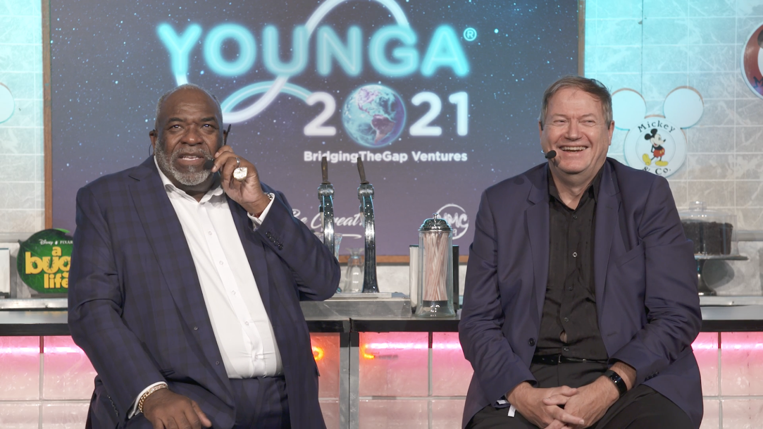 Hosts at Younga 2021 Disney panel